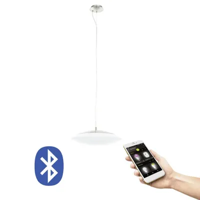 Image de Eglo Smart LED Suspension Crosslink NIckel mat 27W 3400lm RGBW coloré & blanc chaud dimmable
