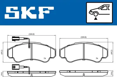Produktbild von SKF Bremsbeläge Satz Vorne Bremsklötze für FIAT Ducato Kastenwagen (250, 290) VKBP 80441 E