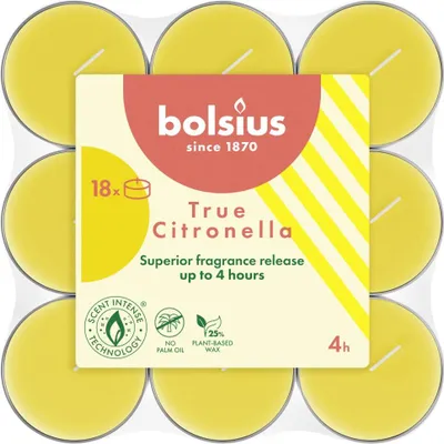 Produktbild von Bolsius Teelichte Citronella 18er Pack