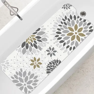 Produktbild von Badewannenmatte rutschfest Grau 100 x 40 cm | Antirutschmatte Schimmelresistent Maschinenwaschbar