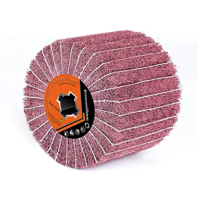 Produktbild von 180# Schleifwalzen Bürste für Satinierer, PA-Fasern + Schleifpapier, 12x10cm, Polierbürste Schleifbürste zur Metall, Holz Stein Schleifen Renovierung