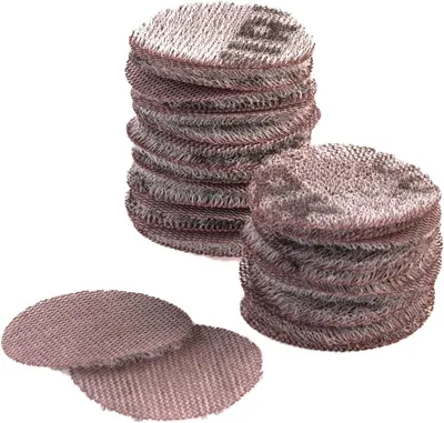 Produktbild von Abranet Schleifscheiben Ø 34 mm mit Klett und Körnung P120, 50 Stück für Holz, Spachtel, Lack, Kunststoff und Metall