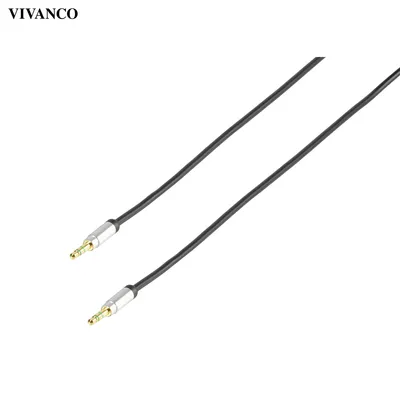 Produktbild von ViVanco™41201, 3.5mm, Männlich, 3.5mm, Männlich, 2,5 m, Schwarz
