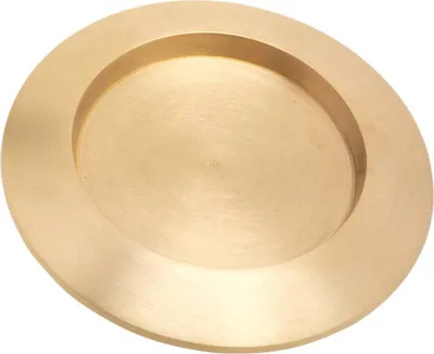 Produktbild von Kerzenteller Rund Ø 14cm Messing Gold Matt Teller mit Rand Untersetzer Kerzen