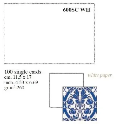 Obrázek produktu pro Balení 100 listů 11,5 × 17 cm 600 g/m² bílá – Rossi