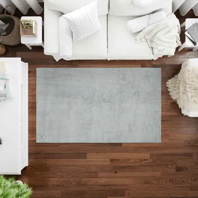 Produktbild von Teppich Rechteckig Kurzflor-Teppich für Wohnzimmer, Waschbar Faltbar, Super Soft, Weich, 160x230 cm, grau