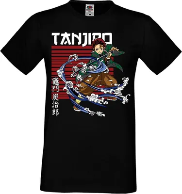 Immagine prodotto di Maglietta da uomo Anime Manga Demon Anime Slayer Tanjiro Kamado 02, Man M , Noir