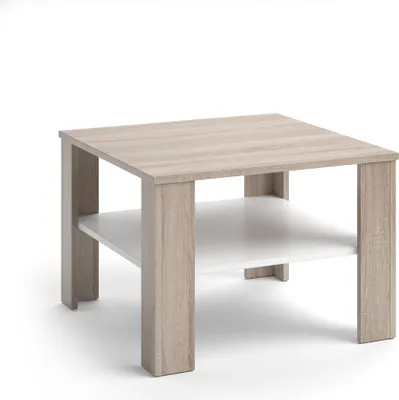 Produktbild von Vicco Couchtisch Homer, 60 x 60 cm, Sonoma/Weiß