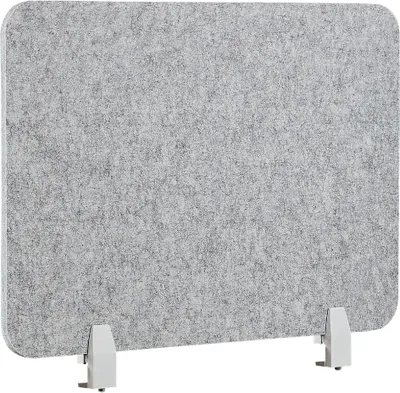 Obrázok produktu pre BELIANI Stolová prepážka sivá PET materiál látkový poťah 72 x 50 cm akustický oddeľovač na pracovný stôl domáca kancelária