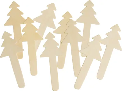 Produktbild von EDUPLAY 370121 Weihnachtsbaum Holzbastelstäbchen 10er Set