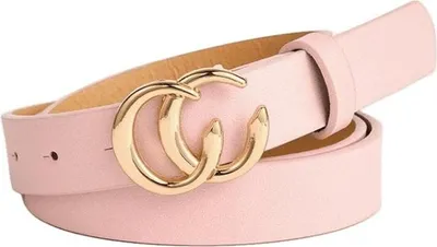 Zdjęcie produktu dla Pasek Double C Różowy - Stylowy Dodatek dla Kobiet KP12573