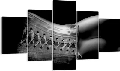 Produktbild von Bild auf Leinwand - Leinwandbild - Weiblicher Körper Leder Korsett Frau - 125x70cm - Wand Bild - Wanddeko - Leinwanddruck - Bilder - Kunstdruck - Leinwand bilder - Wandkunst - EA125x70-0272