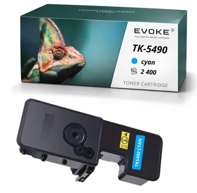 Produktbild von Evoke Kompatible Tonerkartusche für den Kyocera-Drucker TK-5490 1T0C22CNL1 Cyan, kompatibel mit MA2101cfx, MA2101cwfx, PA2101cx und PA2101cwx