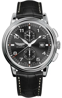 Immagine prodotto di Orologio da uomo Aviator, color argento – Modello Aviator-V.2.45.0.405.4