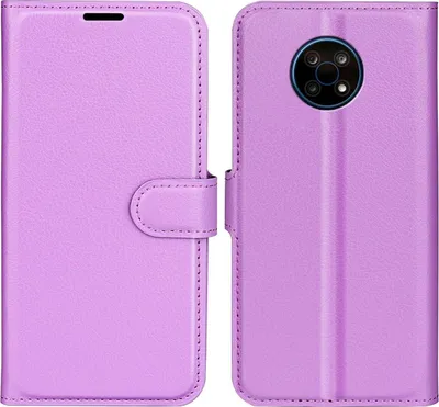 Image de Coque König Design compatible avec le Nokia G50, en simili cuir, de couleur violette