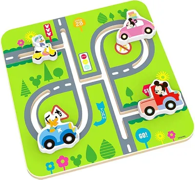 Produktbild von Mickey Maus Holzspielzeug Holzylabyrinth Babyspielzeug Kinderholzspielzeug Micky Maus Donald Duck Goofy