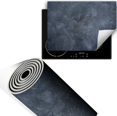 Immagine prodotto di Piastra di copertura per piano cottura 70x52 cm Copertura per piano cottura in ceramica Tappetino antiscivolo Roll-up, ardesia