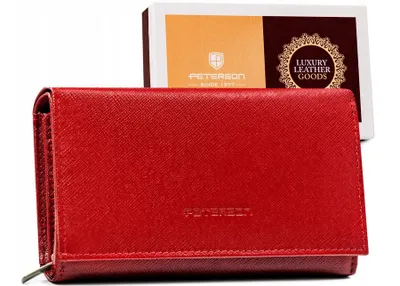 Obrázek produktu pro Peterson Dámská kožená peněženka Tausauu tmavě červená One size
