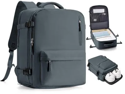 Produktbild von Wasserdichter Reise-Rucksack für Damen, 45x36x20 cm, für Flugzeug, Untersitz, Kabinentasche, Business, Laptop bis 15,6 Zoll