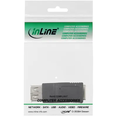 Obrázok produktu pre InLine 33300, USB 2.0 A female, USB A, Béžová