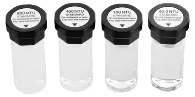 Zdjęcie produktu dla Zestaw Roztworów Kalibracyjnych Vevor 20 100 400 800 Ntu 4X20Ml
