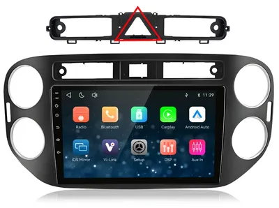 Immagine prodotto di Autoradio da 9 pollici per VW Tiguan 5N (2007-2016), sistema operativo Linux, compatibile con CarPlay e Android Auto, con Bluetooth, Wi-Fi e RDS. Telecamera opzionale. Vi Link