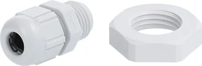 Productafbeelding van LAPP schroefkoppeling met tegenmoer PG7x1,27, polyamide (PA), schroefdraadlengte 7,8 mm - 1 stuk
