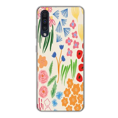 Produktbild von MuchoWow® Handyhülle Schutzhülle Hülle für Samsung Galaxy A50 Blumen - Muster - Feldblumen Silikon Softcase Handy Hülle - Mobiltelefonhülle
