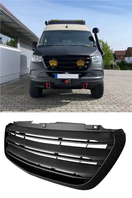 Kühlergrill + Rahmen Sportgrill ohne Emblem für Mercedes Sprinter 907 910 2018 – Produktansicht