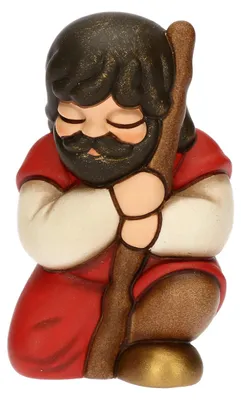 Klassische Krippenfigur aus Keramik – Pilger – 5,7 x 4,7 x 8 cm
