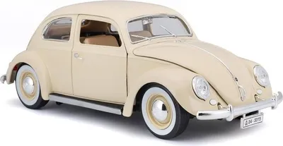 Zdjęcie produktu dla BBURAGO Volkswagen Käfer 1955, Model samochodu klasycznego, Wstępnie zmontowany, 1:18, Volkswagen Käfer, Każda płeć, Metal, Plastik