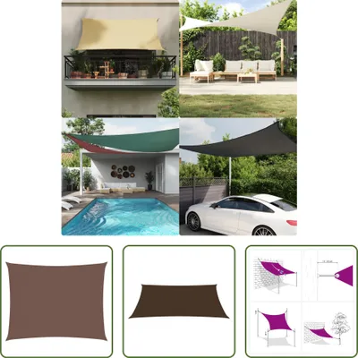Immagine prodotto di The Living Store Tenda da sole in tessuto Oxford rettangolare 2x3 m Marrone