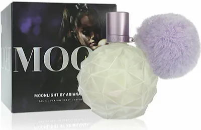 A perfume bottle and its box are displayed.