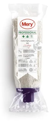 Image de Embout de serpillière à franges en coton blanc MERY