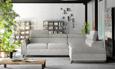 Produktbild von Designer Sofa Couch Ecksofa Textil Polster Garnitur Wohnlandschaft L-Form Stoff