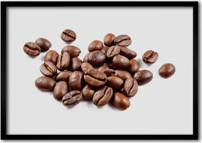 Produktbild von Bild - Bilderrahmen - 100 cm x 70 cm - MDF - Rahmen - Foto - Wandkunst Kaffeebohnen
