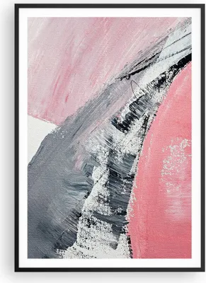 Produktbild von Gerahmtes Poster - Schwarzer Rahmen - Rosa Grau Farbe - 70x100 cm - Wand Bild - Wanddeko - Wandbilder - Kunstposter - Wandposter - Bilderrahmen - Bilder - Kunstdruck - P2BPA70x100-4982