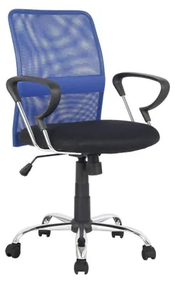 Zdjęcie produktu dla Krzesło biurowe - niebieskie - 51,50 x 113 x 63,50 cm