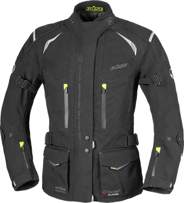 Produktbild von Büse Grado Damen Motorrad Textiljacke Farbe: Schwarz/Neon, Grösse: 46