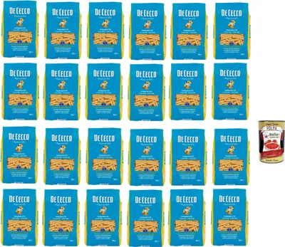 Produktbild von De Cecco Sedanini N°61, 100% Italienisch Pasta Nudeln 24x 500g + Italian Gourmet Polpa 400g