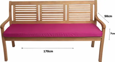 Produktbild von Sitzkissen outdoor 170x50x7cm Rosa, Outdoor kissen, Sitzkissen hochlehner, outdoor hollywoodschaukel auflagen Bankauflage, bankkissen outdoor
