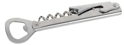 Korkenzieher aus Edelstahl, 14 cm, mit Flaschenöffner