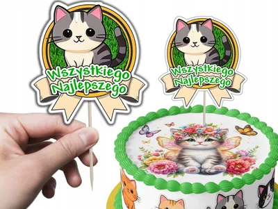 Produktbild von Tortenstecker Kuchendeko Geburtstag - Tiere Katze Kätzchen