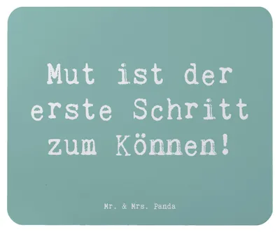 Produktbild von Mr. & Mrs. Panda Mauspad Spruch Sich in einer neuen Sportart versuchen - Meeresbrise - Geschenk, Abenteuer, Inspiration, Vertrauem, Mutmacher, Mousepad, Selbstvertrauen