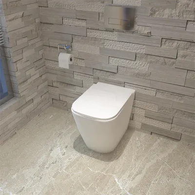 Produktbild von Stand wc toilette mit Deckel Weiß Kloschüssel Modernes Design丨341AW