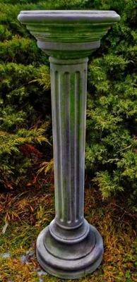 Produktbild von Casa Padrino Barock Gartendeko Säule Grau Ø 27 x H. 85 cm - Prunkvolle runde Gartensäule im Barockstil