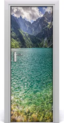 Produktbild von Tulup Türaufkleber 75x205 cm Dekorative Aufkleber Selbstklebend Wasserdichte Tapete Abnehmbar Schlafzimmer Wohnzimmer Wohnkultur - See in den Bergen