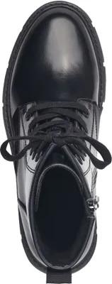Produktbild von MARCO TOZZI Damen Stiefelette Schnürboot flach Reißverschluss 2-25282-41, Größe:37 EU, Farbe:Schwarz
