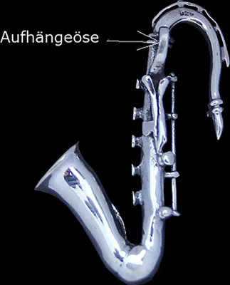 Produktbild von Saxophon Anhänger 925er Silber 48x30cm