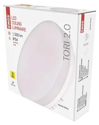 Productafbeelding van Emos ZM4321, Niet vervangbare lichtbron, 4000 K, 1250 lm, IP54, Wit